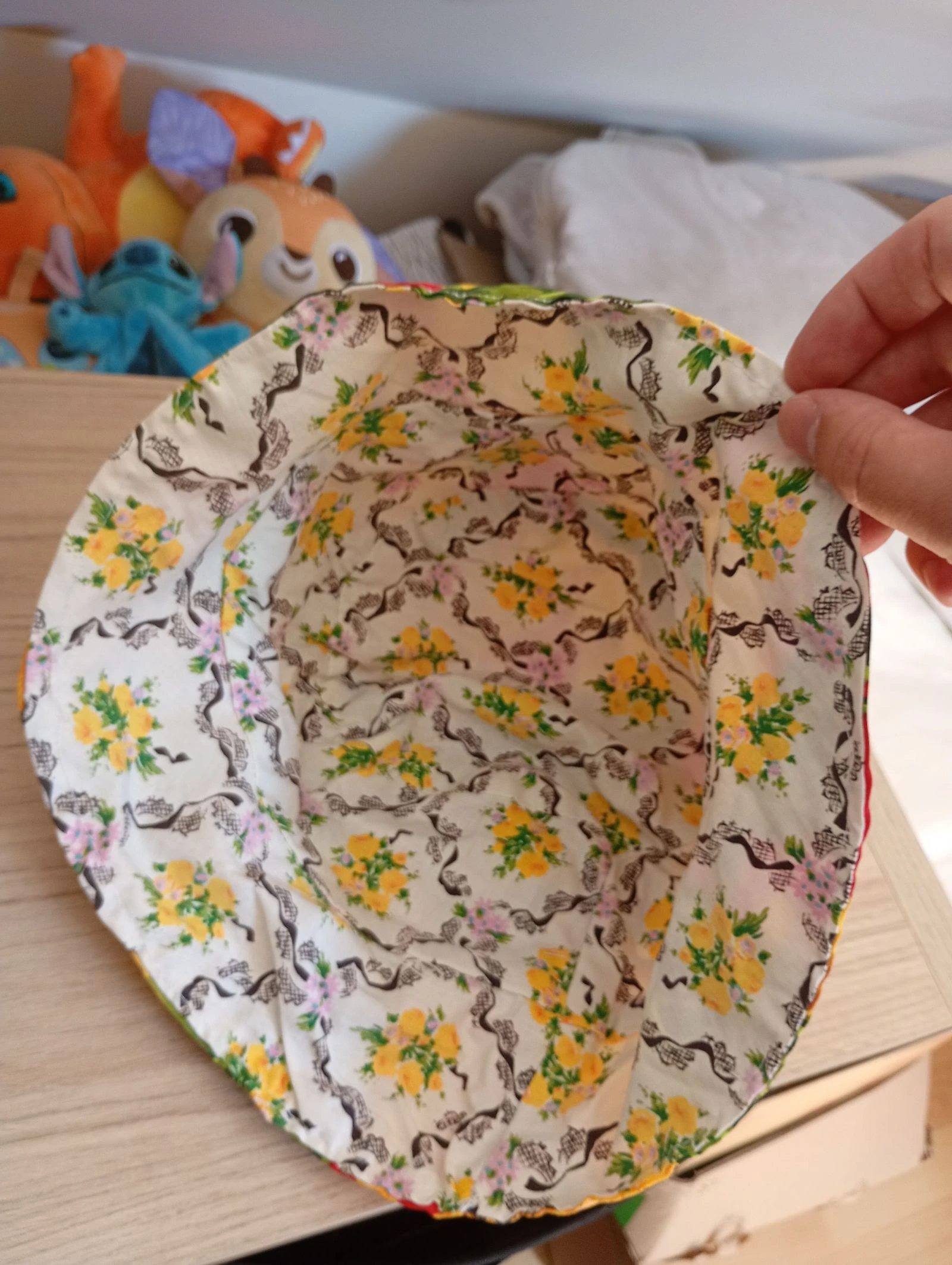 Chapéu vintage reversível com estampa de flores tamanho M/G – photo 2